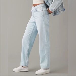 NWT: AE Highest Rise Baggy Straight Strigid Crossover Jeans